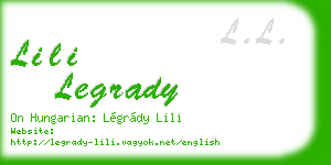 lili legrady business card